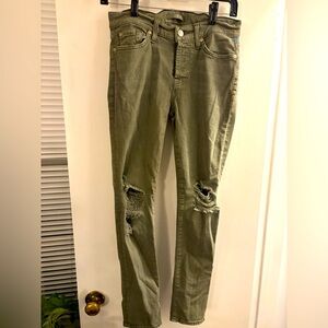 7 For All Mankind green women jeans size 24